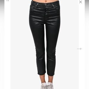 AG Coated Cropped Skinny Jeans